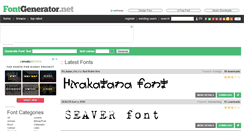 Desktop Screenshot of fontgenerator.net