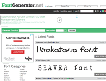 Tablet Screenshot of fontgenerator.net